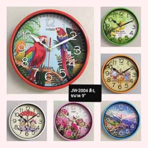 นาฬิกาแขวนหน้าปัดภาพสียี่ห้อ J-Time รุ่น JW-2004 ขนาด 9 นิ้ว