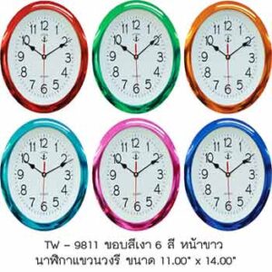 นาฬิกาผนังวงรียี่ห้อ SUNTIME รุ่น TW-901 ขนาด 11x14 นิ้ว