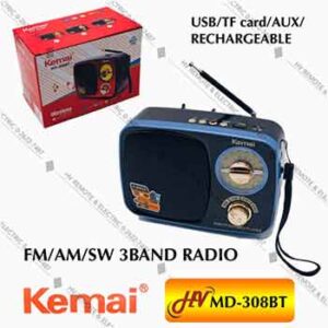 วิทยุฟังเพลงยี่ห้อ Kemai รุ่น MD-308BT