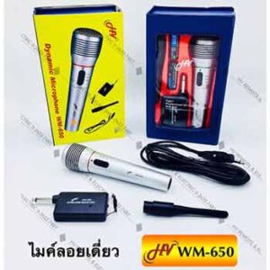 ไมค์ลอย HV รุ่น WM-650 พร้อมสาย 2 in 1